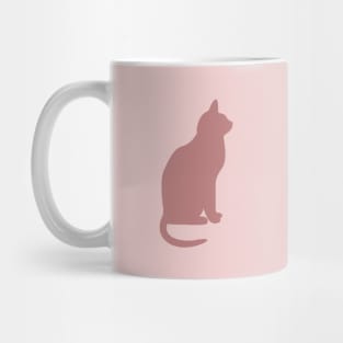 Cat Silhouette - Pink Mug